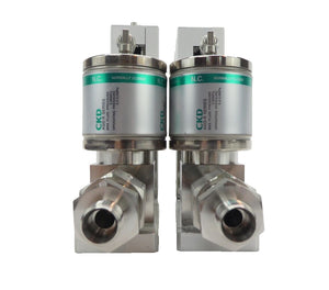 Fujikin FCST1140FC-6J2-F200L-N2 Mass Flow Controller MFC CKD AGD21R-6R Lot of 2