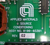 AMAT Applied Materials 0100-03391 Source Conditioning PCB Working Surplus