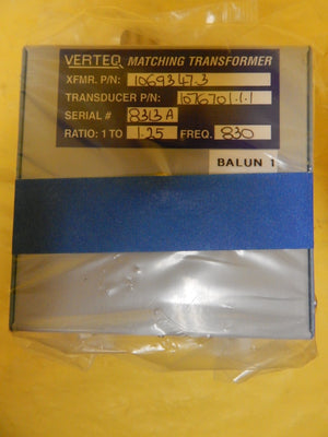 Verteq 1069347.3 RF Matching Transformer 1076701.1.1 Transducer 1:1.25 830 Used