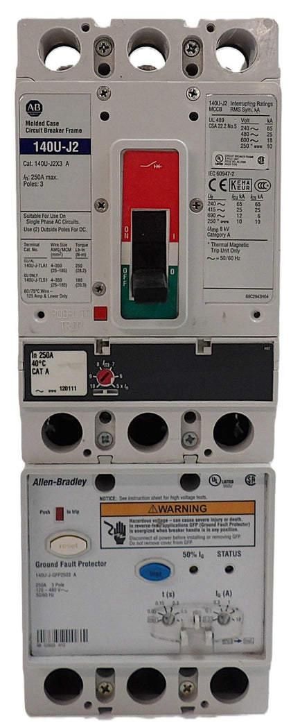AB Allen-Bradley 140U-J2X3 A Circuit Breaker 140U-J2 140U-J-GFP2503 Working