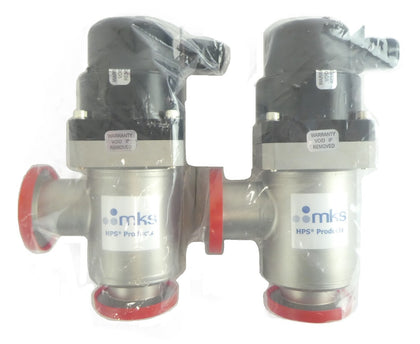 MKS Instruments 100011252 Pneumatic Right Angle Valve Reseller Lot of 2 HPS New