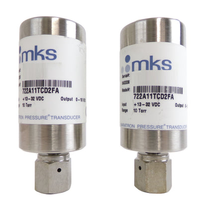 MKS Instruments 722A11TCD2FA Baratron Pressure Transducer Lot of 2 Working