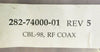 Mattson Technology 282-74000-01 Coaxial RF Match Network Cable New Surplus