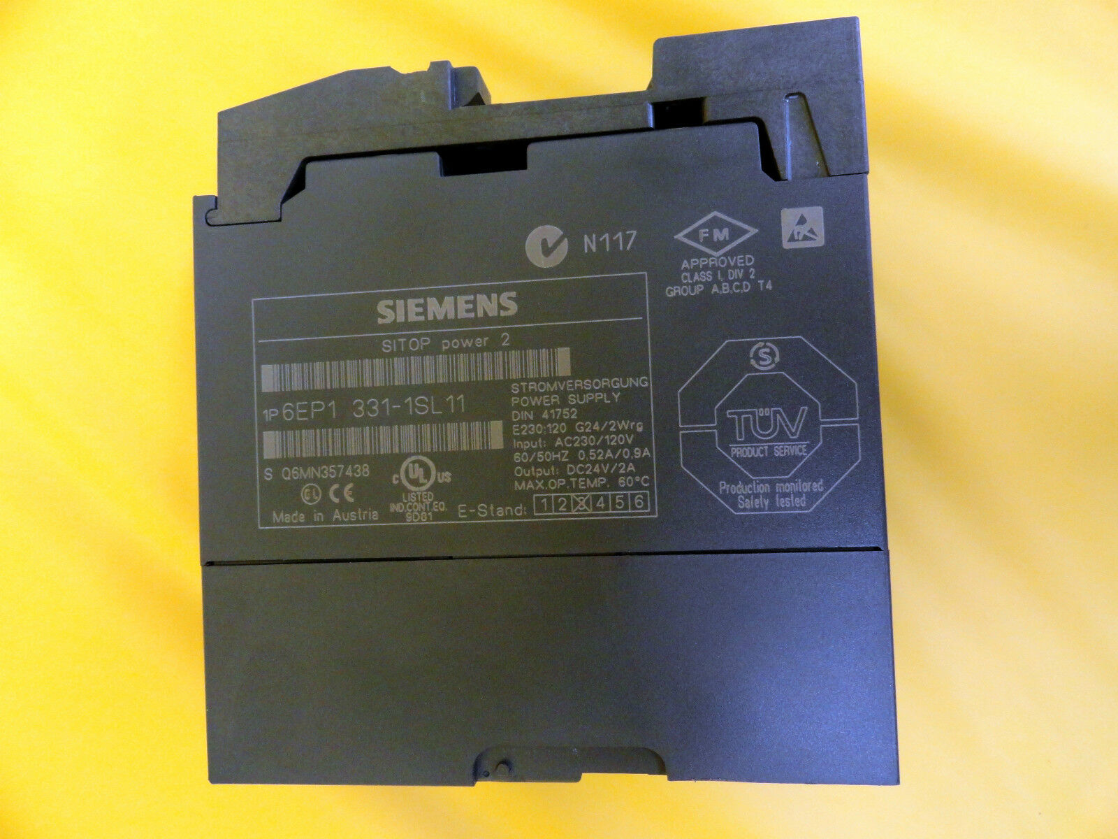 Siemens 6EP1 331-1SL11 PLC SITOP Power 2 Supply Used Working