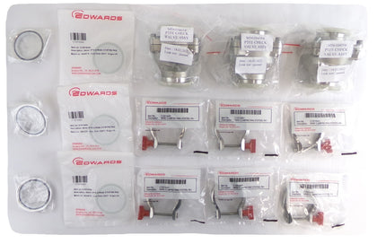 Edwards M56104054 iXH Series PTFE Check Valve with Clamp Lot of 3 New Surplus