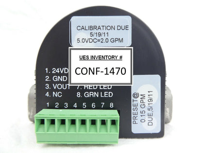 Proteus Industries 9504SN2P5 Flow Switch 0.15 GPM New Surplus