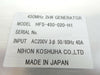 Nihon Koshuha HFS-450-020-H1 2kW RF Generator Hitachi MU-712E Working Surplus
