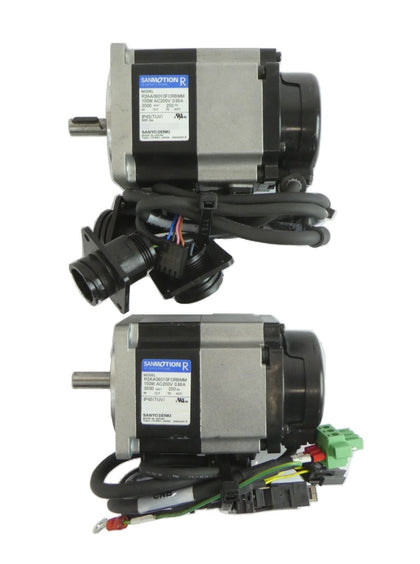 Sanyo Denki R2AA06010FCRBMM AC Servo Motor SANMOTION R Reseller Lot of 2 Working
