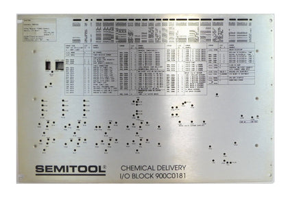 Semitool 900C0181 Chemical Delivery I/O Block Assembly Working Surplus