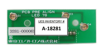 TEL Tokyo Electron 3281-000062-13 Prealigner LED 78 PCB 1208-001195-11 P-8 Spare