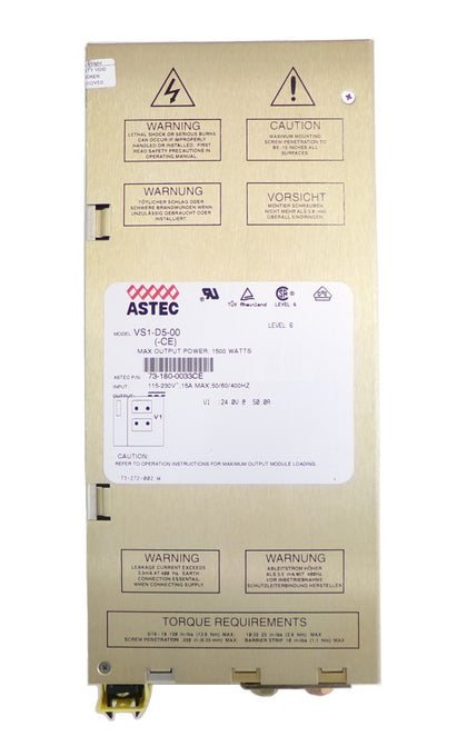 Astec 73-180-0033CE 1500 Watt Power Supply VS1-D5-00 (-CE) Tested Working