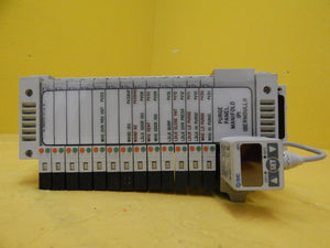 SMC US5200 13-Port Pneumatic Manifold ARM2000 ISE40-01-22 Used Working