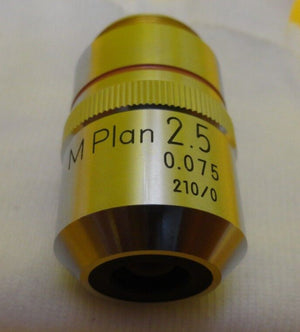 Nikon Precision M Plan 2.5 0.075 Microscope Objective 210/0 Working Surplus