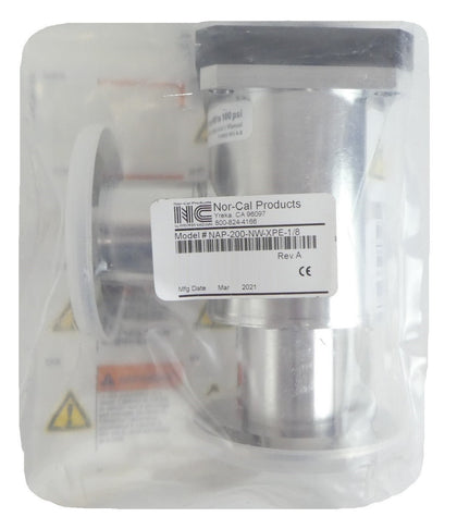 Nor-Cal Products NAP-200-NW-XPE-1/8 Vacuum Isolation Angle Valve N-Series New