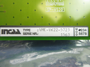 INCAA Computers VME-VK22-5723 Interface Control PCB Card ASML Nikon Working