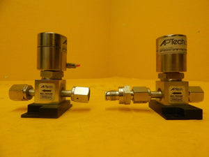 APTech AP3550S 2PW FV4 FV4 Springless Diaphragm Valve Lot of 2 Used Working