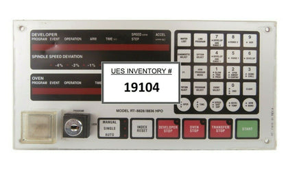 SVG Silicon Valley Group RT-8828/8836 HPO Developer Interface Panel 80073B Spare