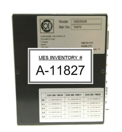 Queensgate Instruments NS2303/B Controller 4S288-279 Nikon NSR-S205C Used