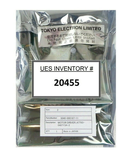 TEL Tokyo Electron 5086-423847-11 Motor Driver Assembly #30 A7793-0407Y3A-2 New