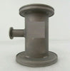 Edwards C5371 Straight Nipple Vacuum Adapter Tee ISO80 to ISO100 6" Working