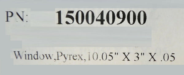 Novellus Systems 15-00409-00 Chamber Window Pyrex 1.05