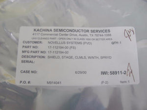 Novellus Systems 17-112194-00 Stage Shield Assembly Refurbished