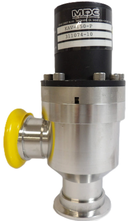 MDC Vacuum Products 311074-10 Pneumatic Angle Valve KAV-150-P Working