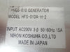 Nihon Koshuha HFS-010A-H-2 EC2 Antenna Bias RF P/S Generator Hitachi M-712E