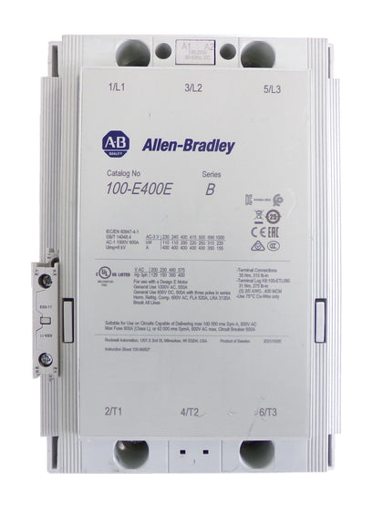 AB Allen-Bradley 100-E400E 3-Pole Contactor Series B 100-ES3-11 Surplus