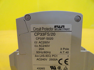 Fuji Electric CP33F3/20 Circuit Protector Reseller Lot of 8 Used Working