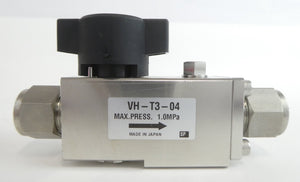 SMC VH-T3-04 Manual 1/2" Plug Valve AMAT Applied Materials 3870-03869 Lot of 5