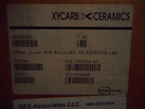 Xycarb Ceramics 10343080 150mm Long Tube Chamber ASM 4659256-002 Refurbished
