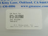 GM Associates 673-1015980 Pedestal Nest 40D C'BORE 1015980-07 GMA347-0001 New