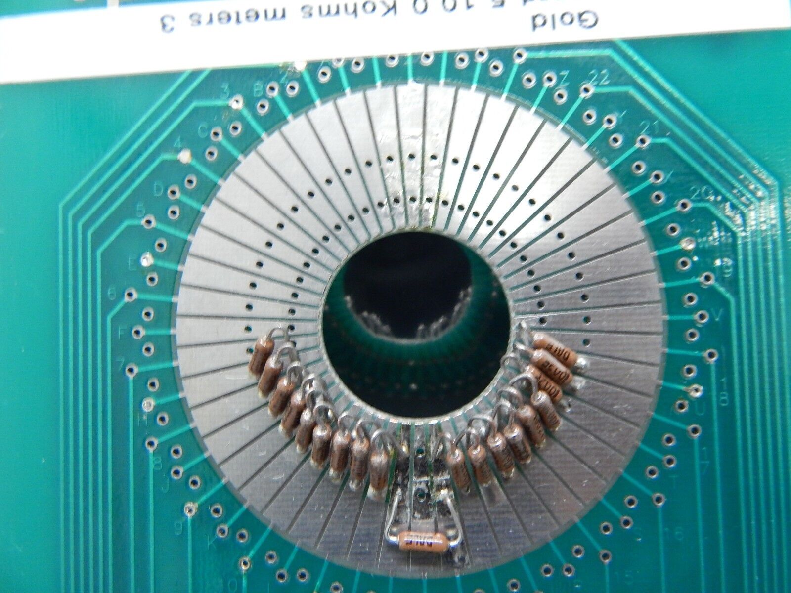 Alphatronics Gold Card 5 Probe Card PCB Standard B481 10.0 Kohms Meters 3 Used