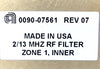 AMAT Applied Materials 0090-07561 2/13 MHZ RF Filter Inner 0041-39198 Working
