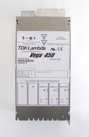 TDK-Lambda V404P4K-B Modular Power Supply Vega 450 Reseller Lot of 2 Working