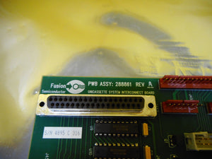 Fusion SEMI 288861 Unicassette System Interconnect Board PCB Rev. A Used Working