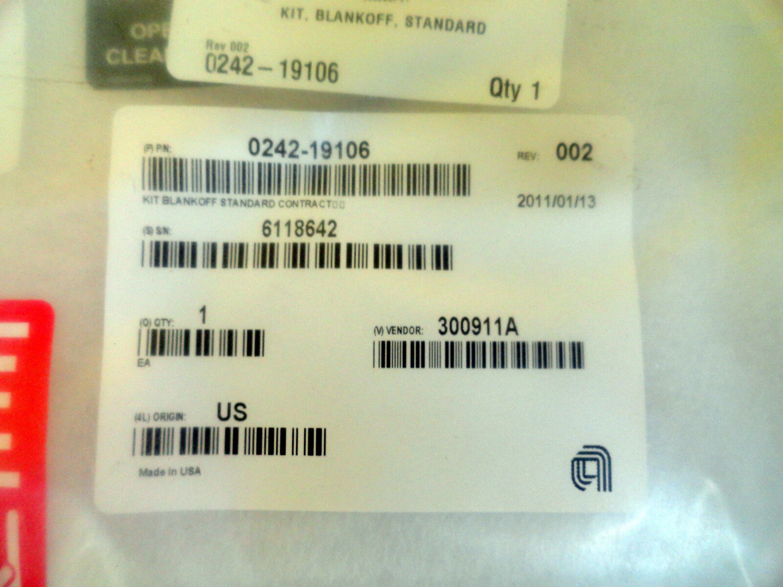 AMAT Applied Materials 0242-19106 Standard Blankoff Kit New ...