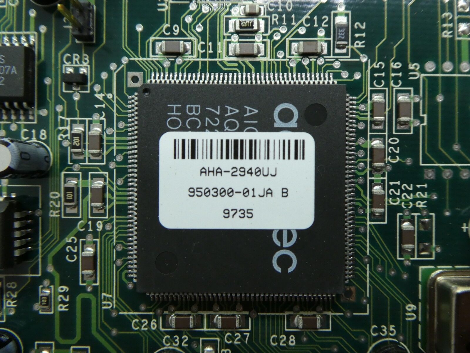 Adaptec AHA-2940/2940U Ultra Wide SCSI PCI Controller PCB Card Used Working