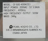 Pearl Kogyo CF-500-400K(CE) RF Power Supply Hitachi M-712E Burnt Odor As-Is