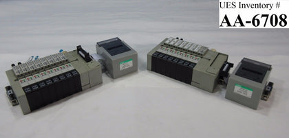 CKD N4S030 Pneumatic Solenoid Valve Manifold & OPP3-1H Lot of 2 Used Working