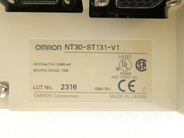 Omron NT30-ST131-V1 Programmable Terminal HMI Touchscreen Display Work ...