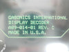 GaSonics 90-26090038 Display Decoder PCB A89-005-01 Aura A-2000LL Working Spare