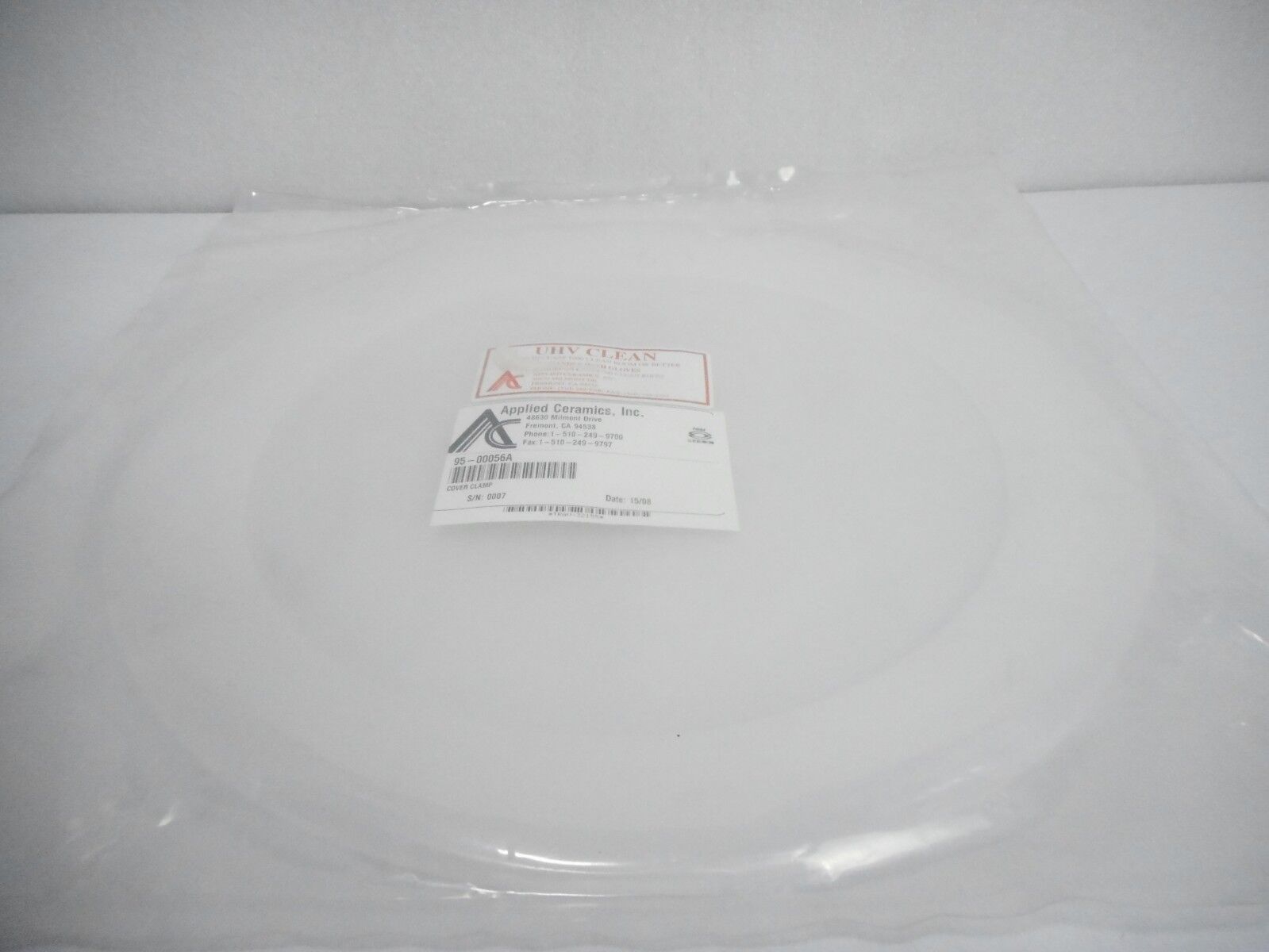 Applied Ceramics 95-00056A Quartz Cover Clamp New Surplus