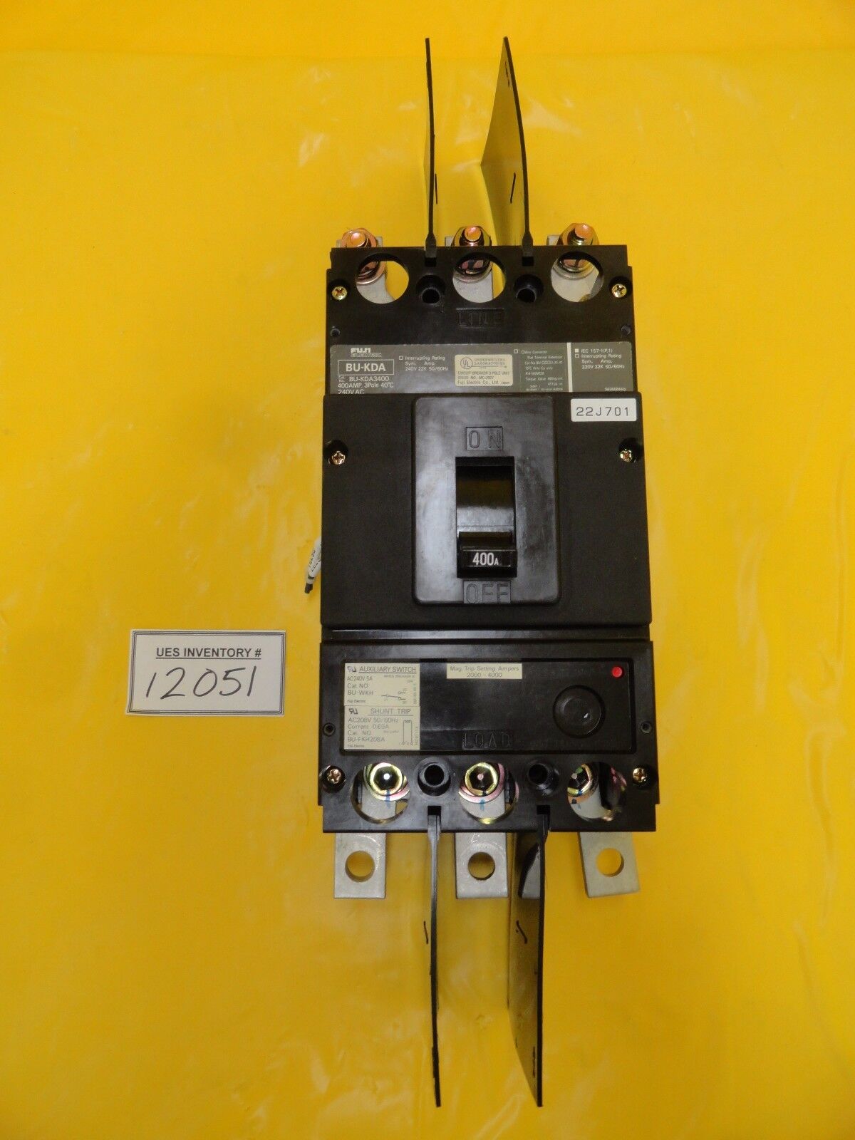 Fuji Electric BU-KDA3400 3-Pole Circuit Breaker Used Working