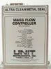 UNIT Instruments UFC-8160 Mass Flow Controller MFC 200 SCCM CF4 Working Spare