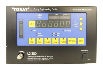 Toray Engineering LC-300 Zirconium Oxygen Analyzer LC-300-01 Working Surplus
