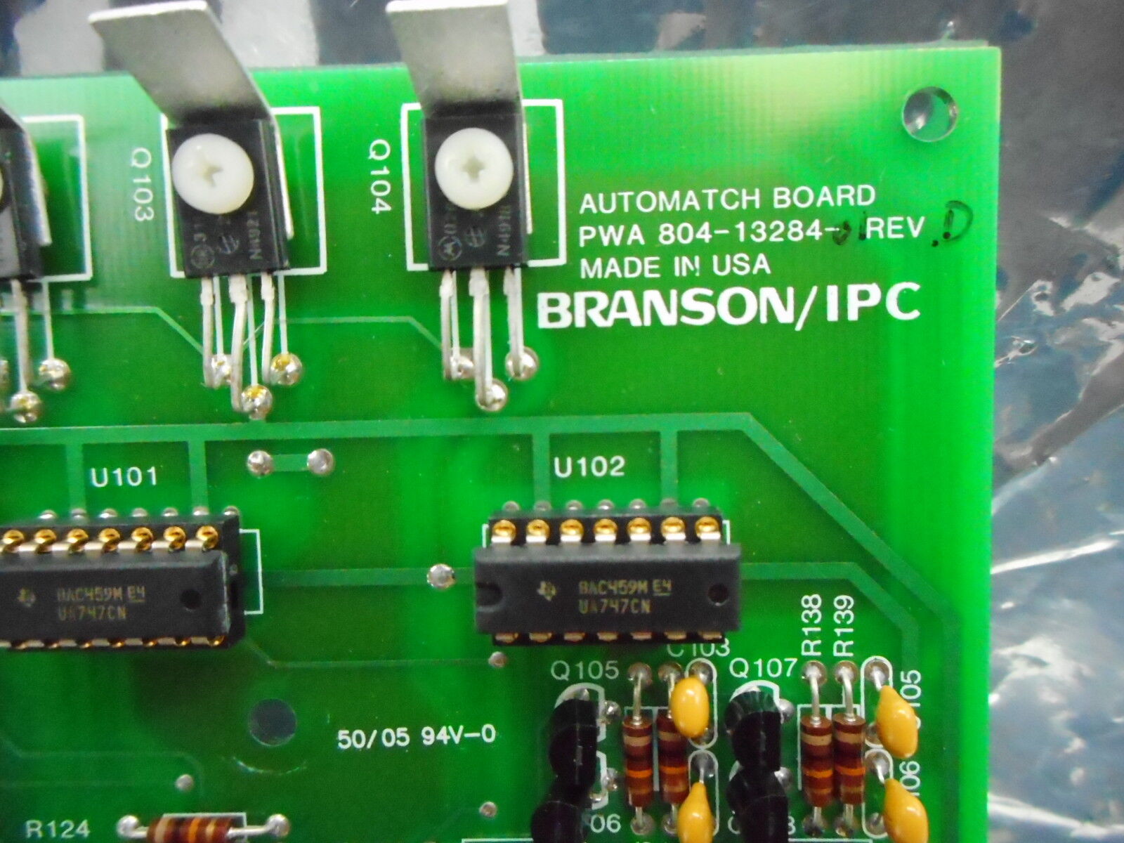 Branson/IPC 804-13284-01 Automatch Board PCB Rev. D Untested As-Is