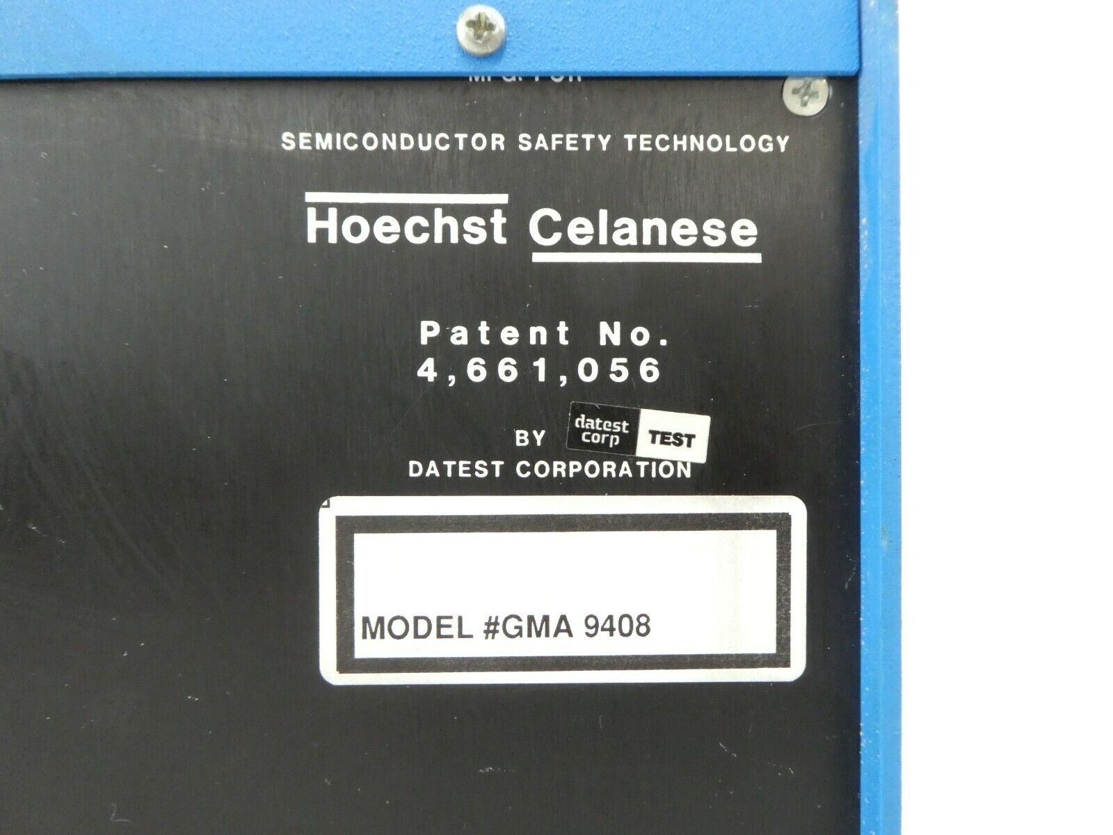 Hoechst Celanese GMA 9408 Guardian Reaction Chamber Controller Novellu