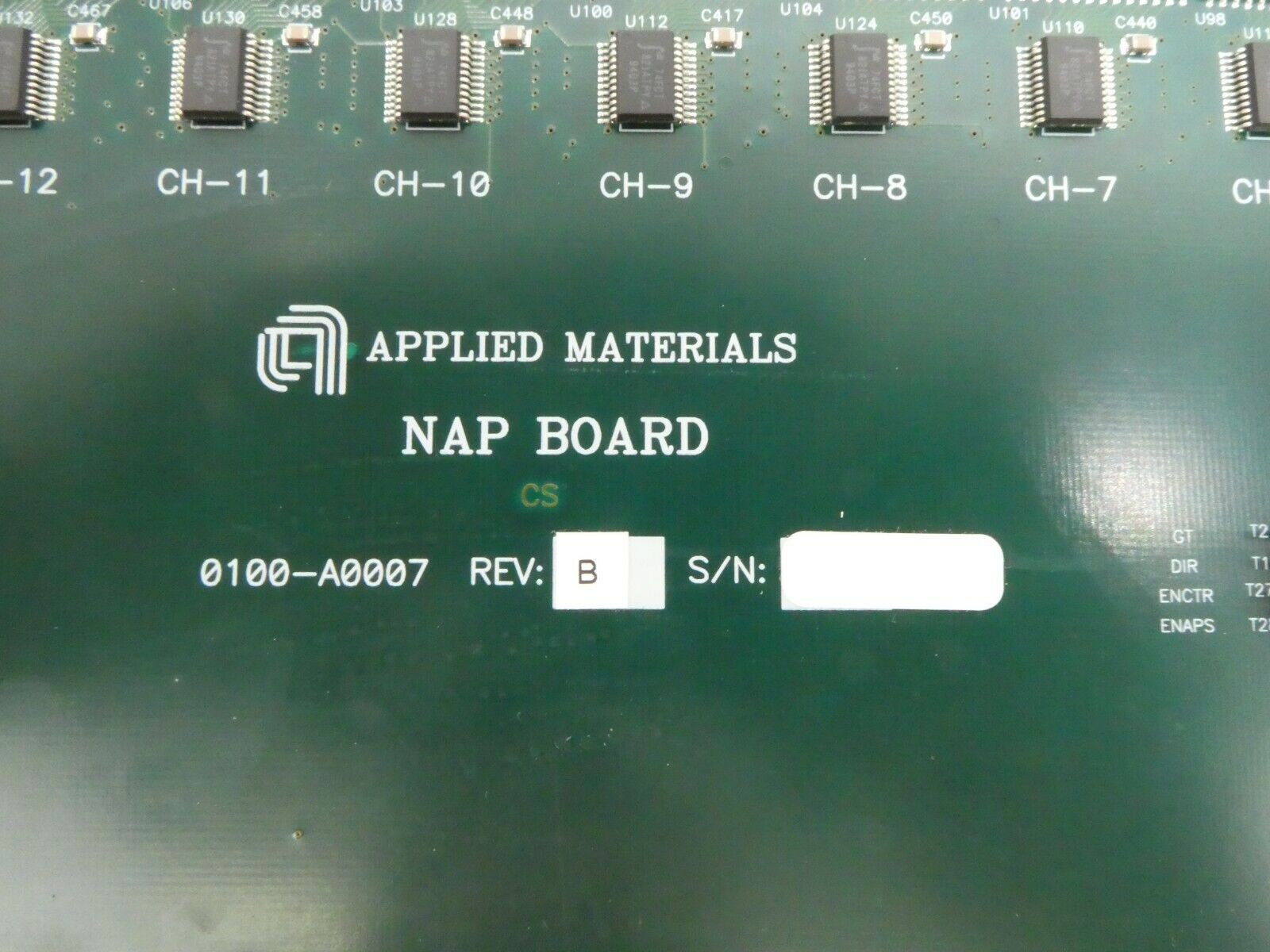 AMAT Applied Materials 0100-A0007 NAP Board PCB Card Rev. B 200mm Excite Working